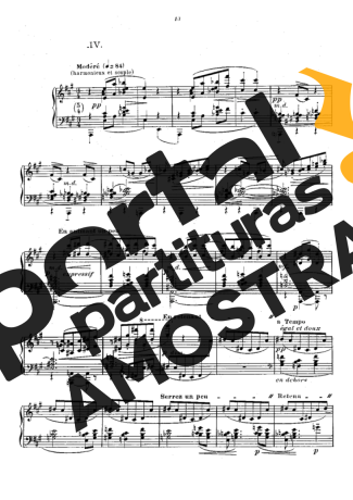 Claude Debussy Prelude IV Les Sons Et Les Parfums Tournent Dans L Air Du Soir partitura para Piano