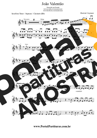 Dorival Caymmi  partitura para Clarinete (Bb)