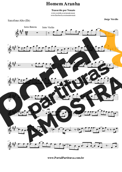 Jorge Vercillo  partitura para Saxofone Alto (Eb)
