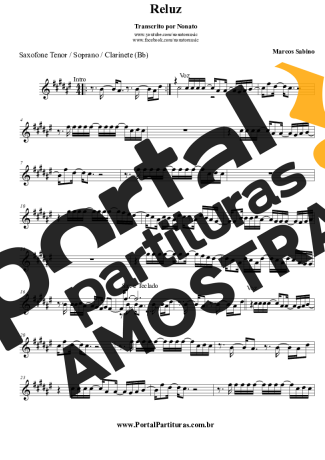 Marcos Sabino  partitura para Clarinete (Bb)