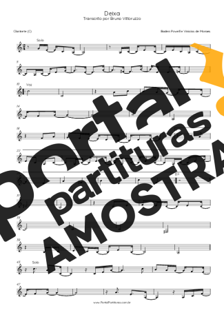 Vinicius de Moraes Deixa partitura para Clarinete (C)