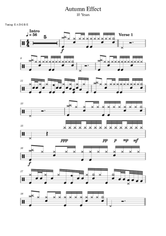 40983 Partitura - Autumn Effect - Bateria