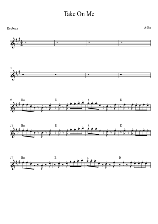 10088 Partitura - Take On Me - Teclado