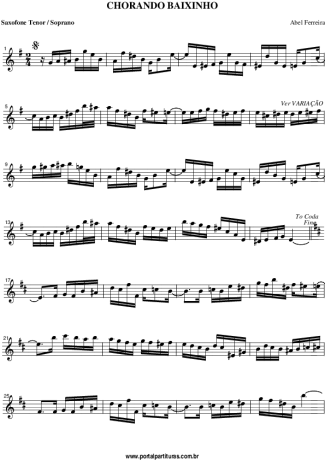 27744 Partitura - Chorando Baixinho - Clarinete (Bb)