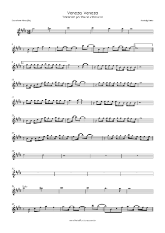 30994 Partitura - Veneza, Veneza - Saxofone Alto (Eb)