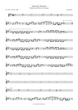 30993 Partitura - Veneza, Veneza - Saxofone Tenor Soprano (Bb)