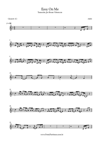 26074 Partitura - Easy On Me - Clarinete (C)