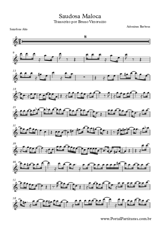 7082 Partitura - Saudosa Maloca - Saxofone Alto (Eb)