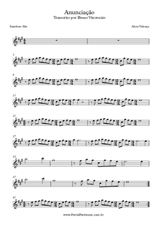 8590 Partitura - Anunciação - Saxofone Alto (Eb)