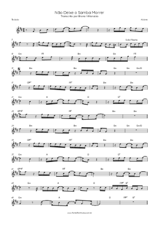 42433 Partitura - Não Deixe O Samba Morrer - Teclado