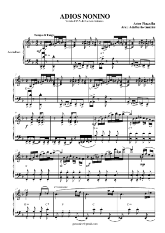 15407 Partitura - Adios Nonino - Acordeon