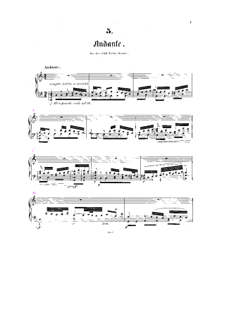 26957 Partitura - Andante BWV 1003 - Piano