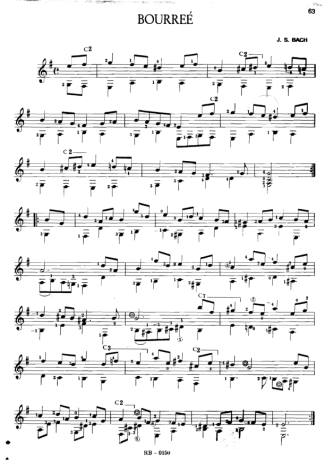 20531 Partitura - Bourreé - Violão