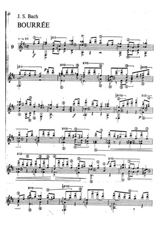 17846 Partitura - Bourrée - Violão