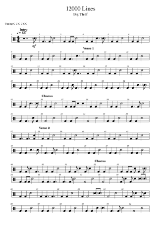 41930 Partitura - 12000 Lines (for Brushes) - Bateria
