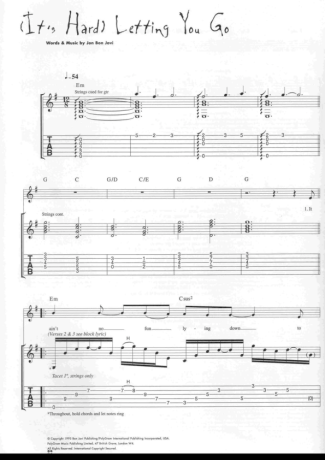 22247 Partitura - (Its Hard) Letting You Go - Guitarra
