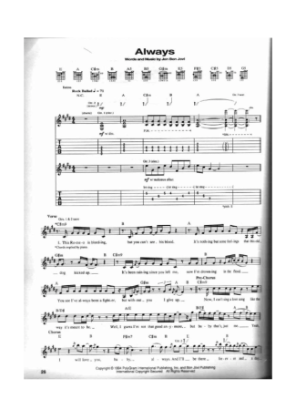 15614 Partitura - Always - Guitarra