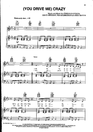 1929 Partitura - (You Drive Me) Crazy - Piano