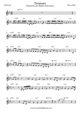 8655 Partitura - Treasure - Teclado