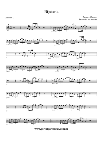1608 Partitura - Bijuteria - Clarinete (C)
