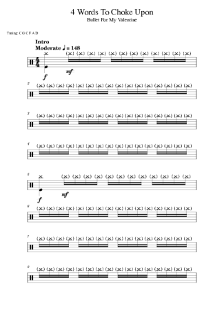 39224 Partitura - 4 Words To Choke Upon - Bateria