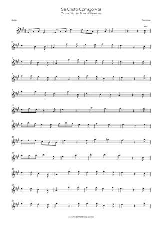 44180 Partitura - Se Cristo Comigo Vai - Gaita