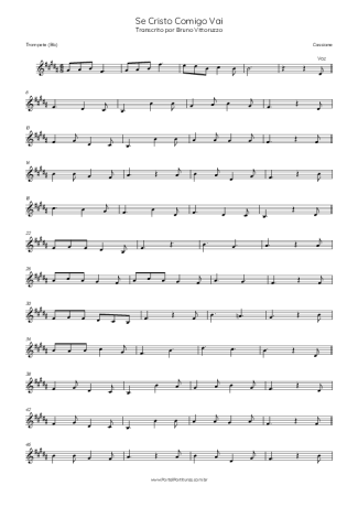 44185 Partitura - Se Cristo Comigo Vai - Trompete