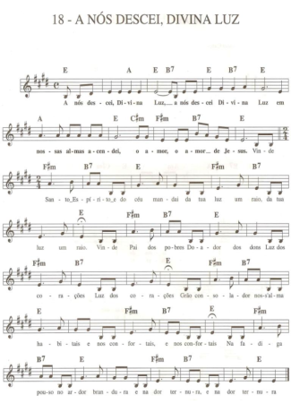 9207 Partitura - A Nós Descei Divina Luz 2 - Teclado