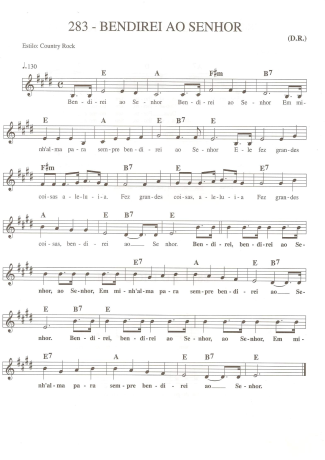 9266 Partitura - Bendirei ao Senhor - Teclado