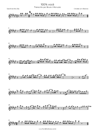 35653 Partitura - 100 Por Cento Você - Saxofone Alto (Eb)