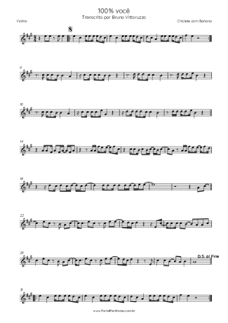35658 Partitura - 100 Por Cento Você - Violino