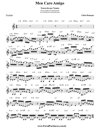 3068 Partitura - Meu Caro Amigo - Teclado