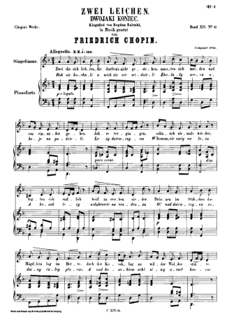 37124 Partitura - Zwei Leichen - Piano