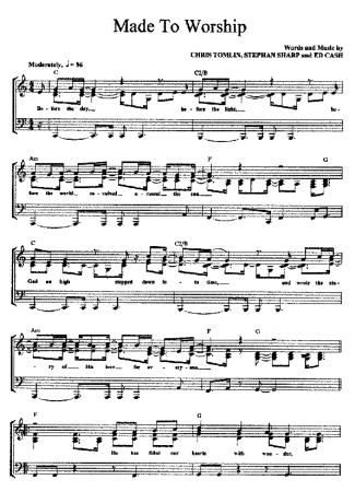 1434 Partitura -  Made to Worship - Piano
