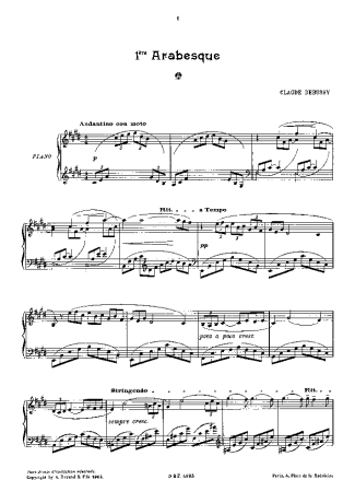 37125 Partitura - 2 Arabesques - Piano