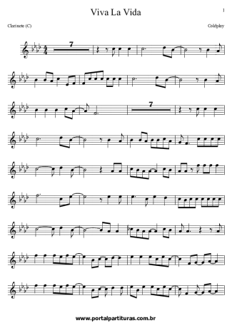 1545 Partitura - Viva la Vida - Clarinete (C)