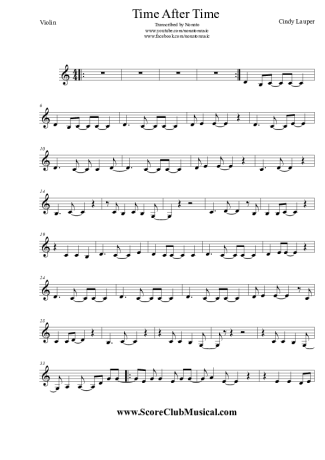 5342 Partitura - Time After Time - Violino