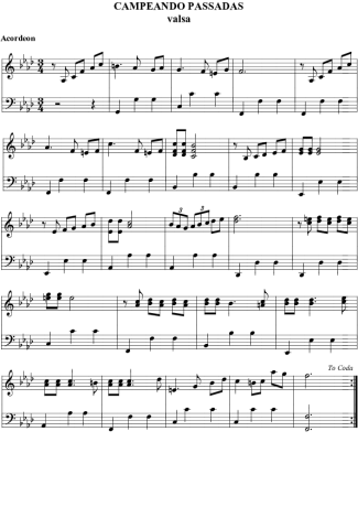 4214 Partitura - Campeandro Passadas - Acordeon