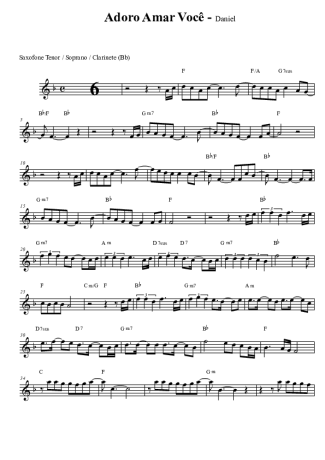 291 Partitura - Adoro Amar Você - Saxofone Tenor Soprano (Bb)