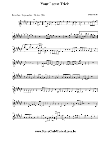 3787 Partitura - Your Latest Trick - Saxofone Tenor Soprano (Bb)