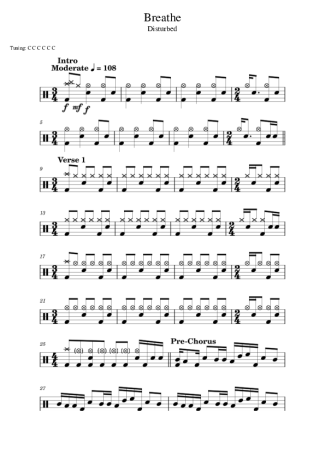 41015 Partitura - Breathe - Bateria