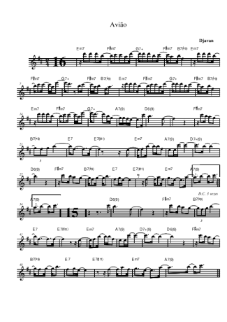 1115 Partitura - Avião - Saxofone Alto (Eb)