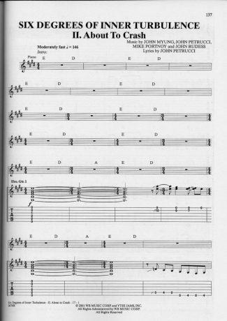18380 Partitura - About To Crash - Guitarra