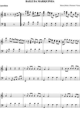 2027 Partitura - Baile da Mariquinha - Acordeon
