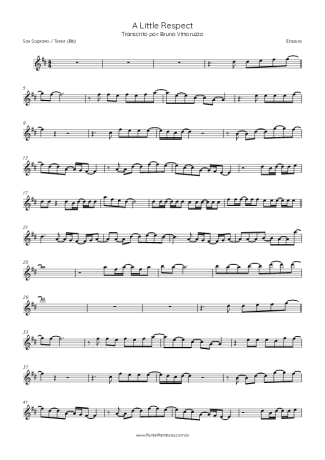 44205 Partitura - A Little Respect - Saxofone Tenor Soprano (Bb)