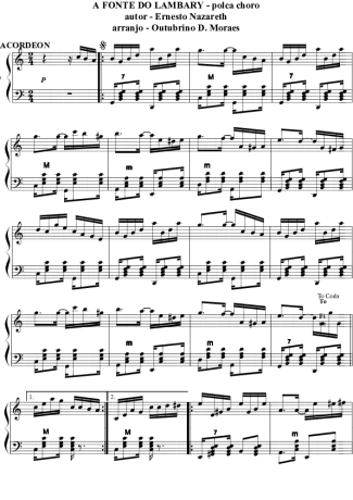 10 Partitura - A Fonte de Lambary - Acordeon