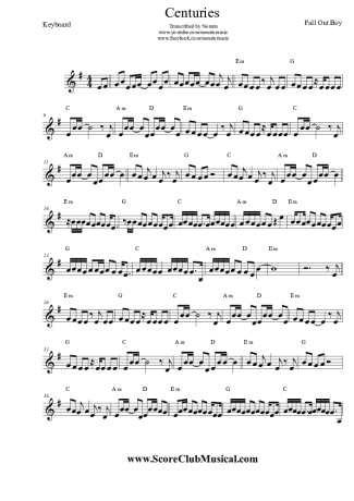 4981 Bladmuziek - Centuries - Keyboard