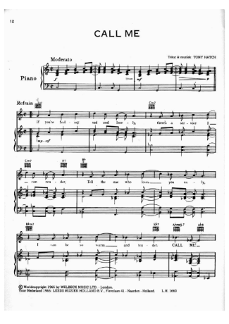 22392 Partitura - Call Me - Piano