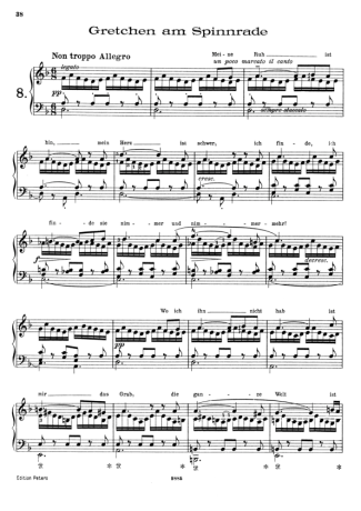 37636 Partitura - 12 Lieder Von Franz Schubert Nº08 S.558 - Piano