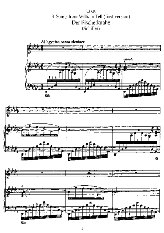 20622 Partitura - 3 Lieder Aus Schillers _Wilhelm Tell_ S.292 - Piano